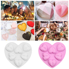 Load image into Gallery viewer, 6Cell Silicone Diamond Heart Cake Mold Chocolate Fondant Cake Decoration Baking Tool Mousse Cake Dessert Candy Pastry Baking Accessories
