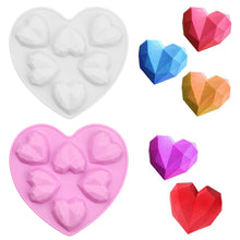 Load image into Gallery viewer, 6Cell Silicone Diamond Heart Cake Mold Chocolate Fondant Cake Decoration Baking Tool Mousse Cake Dessert Candy Pastry Baking Accessories
