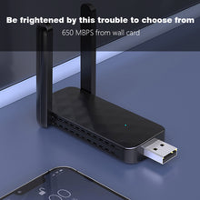 Load image into Gallery viewer, Wireless Network Card Free Drive Dual-frequency 5G USB 650M External Antenna Wireless Network Card High Power USB Receiver

