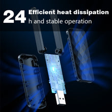 Load image into Gallery viewer, Wireless Network Card Free Drive Dual-frequency 5G USB 650M External Antenna Wireless Network Card High Power USB Receiver
