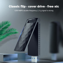 Load image into Gallery viewer, 5G Dual Frequency Free Drive Wireless Network Card 1200M USB 3.0 Wireless Laptop PC Computer Wifi Receiver
