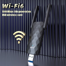 Load image into Gallery viewer, 1800M Wifi 6 High Speed USB Wireless Network Card Free Drive Transmitter Receiver for Win 7/10/11 Computer Laptop

