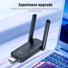 Load image into Gallery viewer, 1800M Wifi 6 High Speed USB Wireless Network Card Free Drive Transmitter Receiver for Win 7/10/11 Computer Laptop
