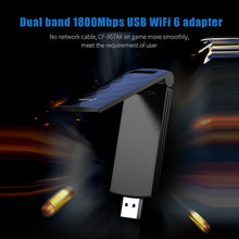Load image into Gallery viewer, Wifi 6 Wireless Card 1800M USB Adapter Dual Band High Gain 5G/2.4GHz WiFi Network Card Receiver Transmitter
