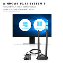 Load image into Gallery viewer, WiFi6 1800M Wireless Adapter Network Card 5G/2.4GHz WiFi OFDMA Technology PCI-E Bluetooth-compatible 5.2 Transmitter

