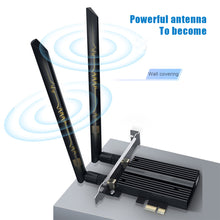Load image into Gallery viewer, Bluetooth-compatible 5.2 WiFi6 1800M Wireless Adapter 6G/2.4GHz WiFi OFDMA Technology PCI-E Network Card Transmitter
