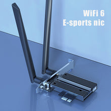 Load image into Gallery viewer, Bluetooth-compatible 5.2 WiFi6 1800M Wireless Adapter 6G/2.4GHz WiFi OFDMA Technology PCI-E Network Card Transmitter

