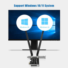 Load image into Gallery viewer, WiFi6 PCI-E Dual-frequency Network Card Bluetooth-compatible 5.2 1800M 5G/2.4GHz WiFi Wireless Adapter For Windows 10/11
