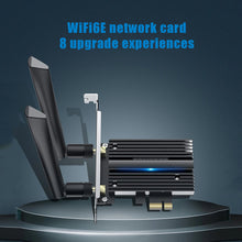 Load image into Gallery viewer, 3000M WiFi6E PCI-E Tri-band Computer Built-in Gaming Network Card Bluetooth-compatible 5.2 5G/2.4GHz WiFi Wireless Adapter
