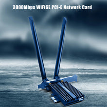 Load image into Gallery viewer, 3000M WiFi6E PCI-E Tri-band Computer Built-in Gaming Network Card Bluetooth-compatible 5.2 5G/2.4GHz WiFi Wireless Adapter
