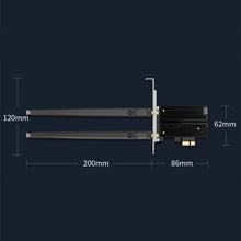Load image into Gallery viewer, 3000M WiFi6E PCI-E Tri-band Computer Built-in Gaming Network Card Bluetooth-compatible 5.2 5G/2.4GHz WiFi Wireless Adapter
