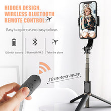 Load image into Gallery viewer, Q08 Bluetooth-compatible Handhold Gimbal Stabilizer Wireless Selfie Stick Expandable Foldable Tripod For Android IOS
