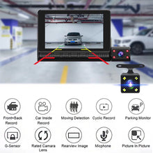 Load image into Gallery viewer, 4 In Car Video Recorder Dash Cam Blcak Box IPS 1080P HD Touch Screen Mirror Recorder DVR 3 Lens Dash Camera Cars Camcorder
