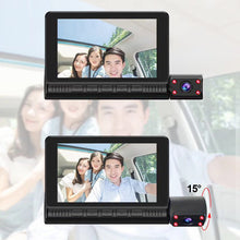 Load image into Gallery viewer, 4 In Car Video Recorder Dash Cam Blcak Box IPS 1080P HD Touch Screen Mirror Recorder DVR 3 Lens Dash Camera Cars Camcorder
