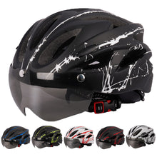Load image into Gallery viewer, Magnetic Visor Goggles Integrated Bicycle Helmet Ultralight Road Mtb Mountain Bike Ventilated Cycling Helmet Safety Cap
