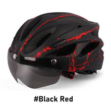 Load image into Gallery viewer, Magnetic Visor Goggles Integrated Bicycle Helmet Ultralight Road Mtb Mountain Bike Ventilated Cycling Helmet Safety Cap
