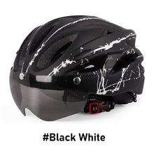 Load image into Gallery viewer, Magnetic Visor Goggles Integrated Bicycle Helmet Ultralight Road Mtb Mountain Bike Ventilated Cycling Helmet Safety Cap
