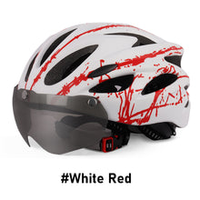 Load image into Gallery viewer, Magnetic Visor Goggles Integrated Bicycle Helmet Ultralight Road Mtb Mountain Bike Ventilated Cycling Helmet Safety Cap

