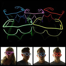 Load image into Gallery viewer, EL Luminous Glasses LED Glowing Neon Party Flashing Glasses for Festival Celebration Party Bar Performing Fluorescent Accessories
