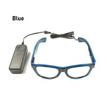 Load image into Gallery viewer, EL Luminous Glasses LED Glowing Neon Party Flashing Glasses for Festival Celebration Party Bar Performing Fluorescent Accessories
