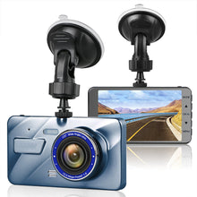 Load image into Gallery viewer, 4" Full HD Dashcam Dual Lens Car DVR Camera Rear View Dual Lens Video Recorder Cycle 1080P Video Mirror Recorder Dash Cam
