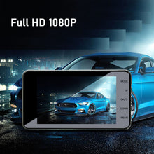 Load image into Gallery viewer, 4" Full HD Dashcam Dual Lens Car DVR Camera Rear View Dual Lens Video Recorder Cycle 1080P Video Mirror Recorder Dash Cam
