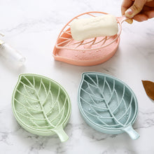 Load image into Gallery viewer, Bathroom Soap Box Soap Holder Double Layer Leaf Shape Dish Storage Non-slip Toilet Kitchen Drain Soap Holder Household Tray
