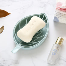 Load image into Gallery viewer, Bathroom Soap Box Soap Holder Double Layer Leaf Shape Dish Storage Non-slip Toilet Kitchen Drain Soap Holder Household Tray
