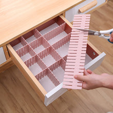 Load image into Gallery viewer, 4Pcs/Set DIY Plastic Grid Drawer Divider Adjustable Sock Underwear Dresser Organizer Stationary Storage
