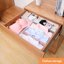 Load image into Gallery viewer, 4Pcs/Set DIY Plastic Grid Drawer Divider Adjustable Sock Underwear Dresser Organizer Stationary Storage
