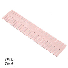 Load image into Gallery viewer, 4Pcs/Set DIY Plastic Grid Drawer Divider Adjustable Sock Underwear Dresser Organizer Stationary Storage
