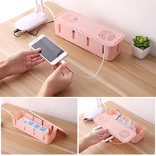 Load image into Gallery viewer, Wire Cable Socket Organizer Table Charger Wire Safety Storage Box Dust-proof Power Strip Wire Case Socket Organizer
