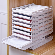 Load image into Gallery viewer, Folding Clothes Organization Wardrobe Organizer Cloth Storage High Capacity Stackable Drawer Basket Cabinet Underwear Box
