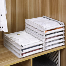 Load image into Gallery viewer, Folding Clothes Organization Wardrobe Organizer Cloth Storage High Capacity Stackable Drawer Basket Cabinet Underwear Box
