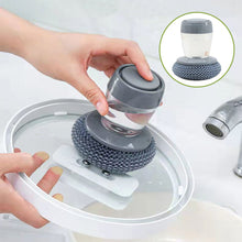 Load image into Gallery viewer, Dish Washing Brush Short Handle Emery Magic Sponge Brush Kitchen Soap Dispensing Palm Brush Kitchen Washing Cleaning Tool
