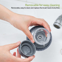 Load image into Gallery viewer, Dish Washing Brush Short Handle Emery Magic Sponge Brush Kitchen Soap Dispensing Palm Brush Kitchen Washing Cleaning Tool
