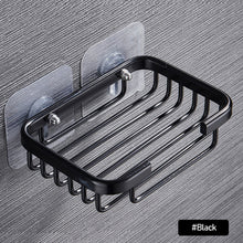 Load image into Gallery viewer, Bathroom Soap Box Soap Holder Toilet Kitchen Dish Storage Space Aluminum Drain Soap Holder Bathroom Storage Sticky Wall
