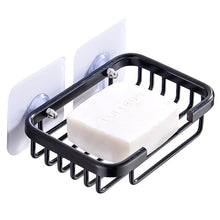 Load image into Gallery viewer, Bathroom Soap Box Soap Holder Toilet Kitchen Dish Storage Space Aluminum Drain Soap Holder Bathroom Storage Sticky Wall
