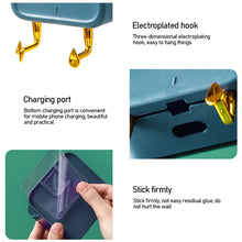 Load image into Gallery viewer, Wall Mounted Phone Holder Self Adhesive Phone Charger Holder Storage Box Wall Hook Organizer Remote Control Holder
