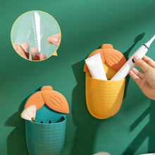 Load image into Gallery viewer, Wall-Mounted Storage Box Holder Self Corn Adhesive Organizer Box Bathroom Rack Toothbrush Toothpaste Storage Box Holder
