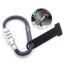 Load image into Gallery viewer, Universal Anti-theft Motorcycle Helmet Lock Multi-Function Combination Code Lock With T-Bar Rubber Black/Silver
