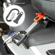 Load image into Gallery viewer, Universal Anti-theft Motorcycle Helmet Lock Multi-Function Combination Code Lock With T-Bar Rubber Black/Silver
