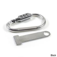 Load image into Gallery viewer, Universal Anti-theft Motorcycle Helmet Lock Multi-Function Combination Code Lock With T-Bar Rubber Black/Silver
