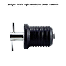Load image into Gallery viewer, Stainless Steel 304 Handle Rubber Drain Plug T-Handle Twist-in Hull Bilge Transom Seawall Marine Boat Yacht Accessories
