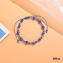 Load image into Gallery viewer, Women Knitted Palm Eye Demon Evil Eye Lucky Bracelet Resin Bracelets Simple Beaded Chain Adjustable Couple Bracelet Accessories
