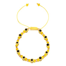 Load image into Gallery viewer, Women Knitted Palm Eye Demon Evil Eye Lucky Bracelet Resin Bracelets Simple Beaded Chain Adjustable Couple Bracelet Accessories

