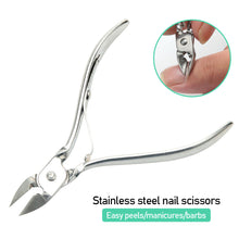 Load image into Gallery viewer, 1PC Stainless Steel Nail Cuticle Scissors Dead Skin Remover Cuticle Nipper Dead Trimming Nail Clipper Manicure Care Tools
