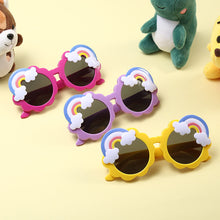 Load image into Gallery viewer, Cute Children Cartoon Round Frame Sunglasses PC Rainbow Colored Sunglasses Kids Baby Retro Lovely Sun Glasses
