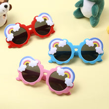 Load image into Gallery viewer, Cute Children Cartoon Round Frame Sunglasses PC Rainbow Colored Sunglasses Kids Baby Retro Lovely Sun Glasses
