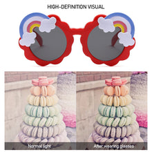 Load image into Gallery viewer, Cute Children Cartoon Round Frame Sunglasses PC Rainbow Colored Sunglasses Kids Baby Retro Lovely Sun Glasses
